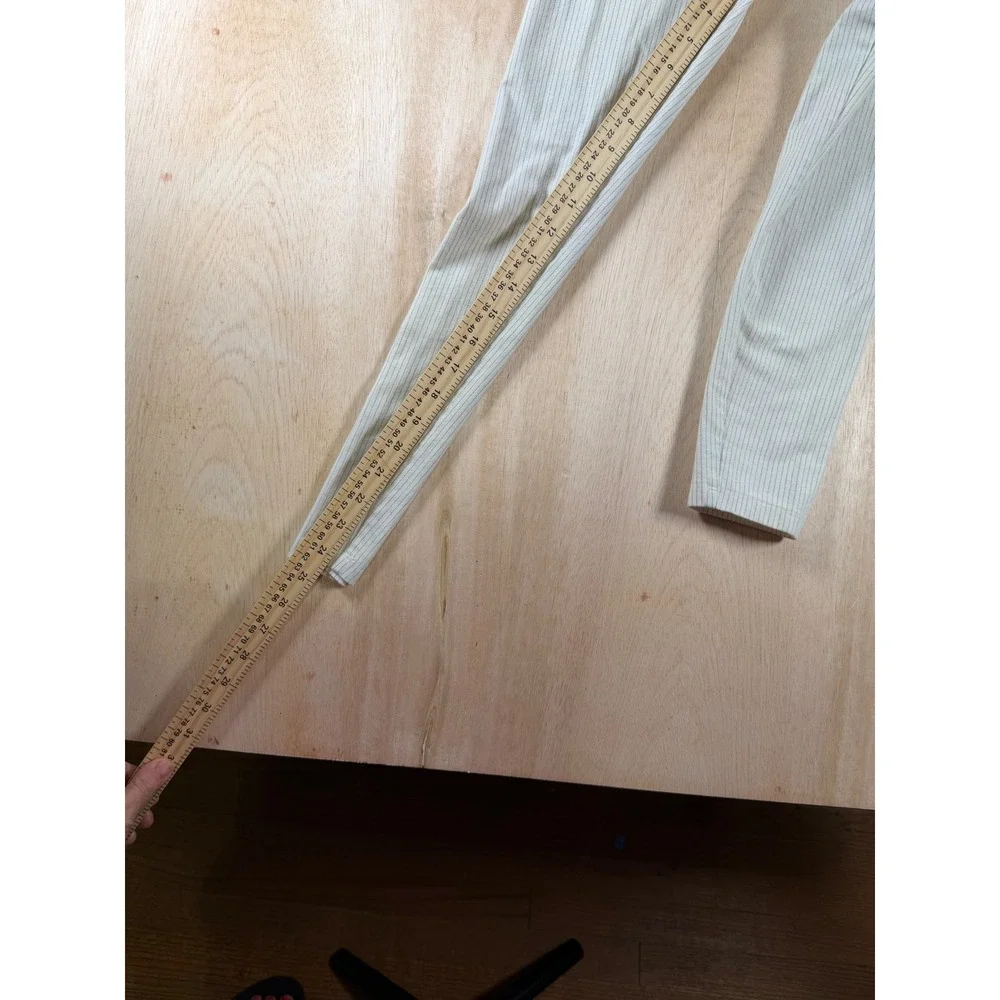 Tea Collection Girls Cream Gold Metallic Shimmer Striped Leggings Size 12